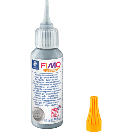 FIMO Deko-Gel Liquid, silber, ofenhrtend, 50 ml