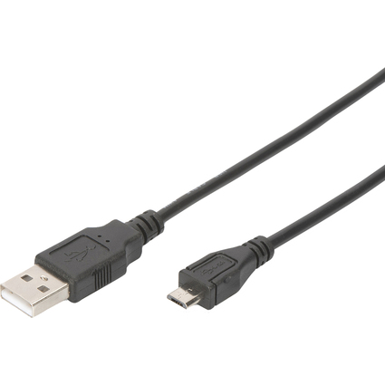 DIGITUS USB 2.0 Anschlusskabel, USB-A - Micro USB-B, 1,0 m