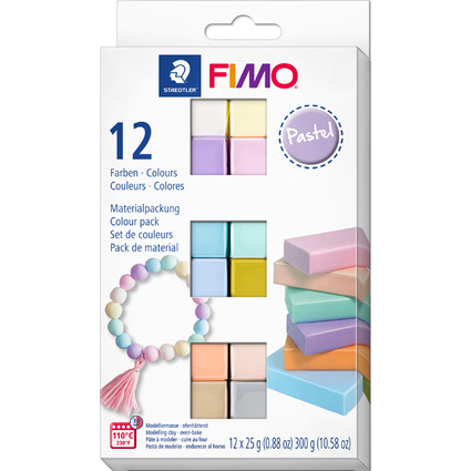 FIMO SOFT Modelliermasse-Set "Pastel", 12er Set