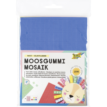 folia Moosgummi-Mosaik "Basic", selbstklebend, 1.596 Teile