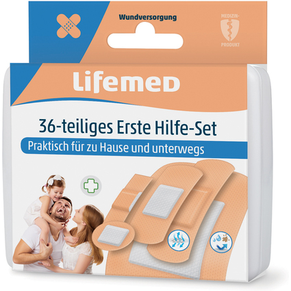 Lifemed Erste-Hilfe-Pflaster-Set, 36-teilig