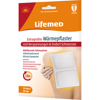 Lifemed Wrmepflaster, 190 x 130 mm, wei