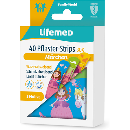 Lifemed Kinder-Pflaster-Strips "Mrchen", 40er Metallbox