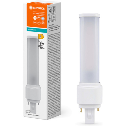 LEDVANCE LED-Lampe DULUX D, 7 Watt, G24d-2 (840)