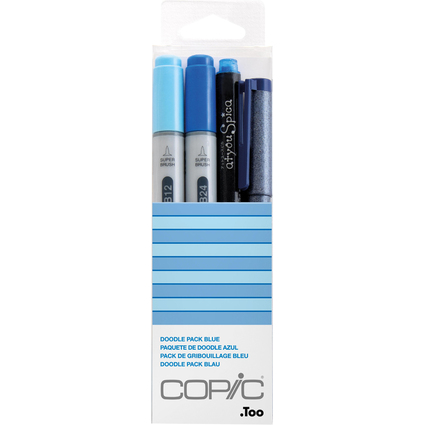 COPIC Marker ciao, 4er Set "Doodle Pack Blue"