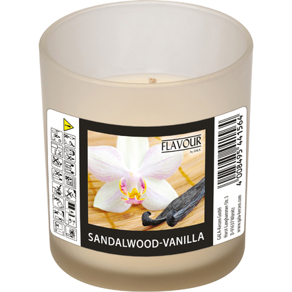 FLAVOUR by Gala Duftkerze im Glas "Sandalwood-Vanilla"