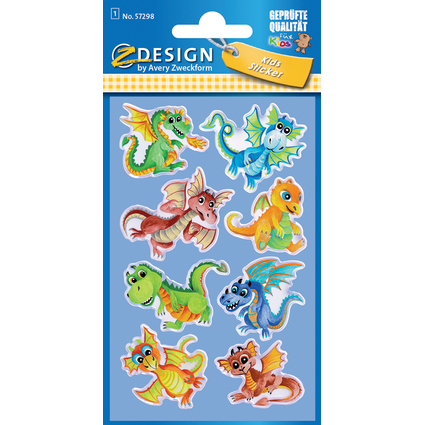 AVERY Zweckform ZDesign KIDS Glossy-Sticker "Drachen"