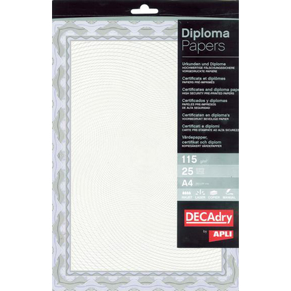 agipa Design-Papier "Diploma", DIN A4, 115 g/qm, blau