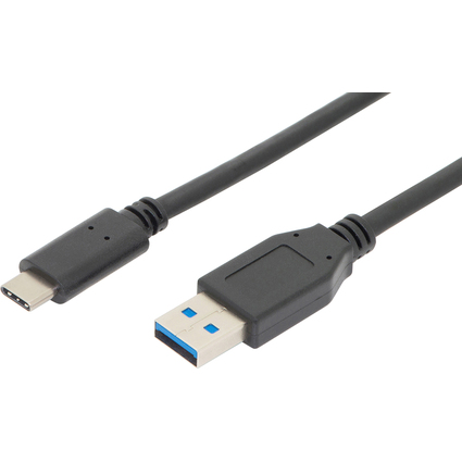 DIGITUS USB 3.1 Anschlusskabel, USB-C - USB-A Stecker, 1,0 m