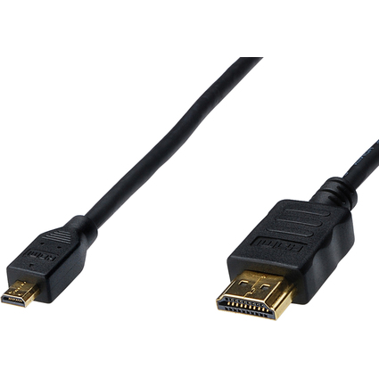 DIGITUS Anschlusskabel High Speed, HDMI-A - Micro HDMI-D