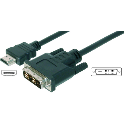 DIGITUS Adapterkabel High Speed, HDMI-A -  DVI-D, 5,0 m