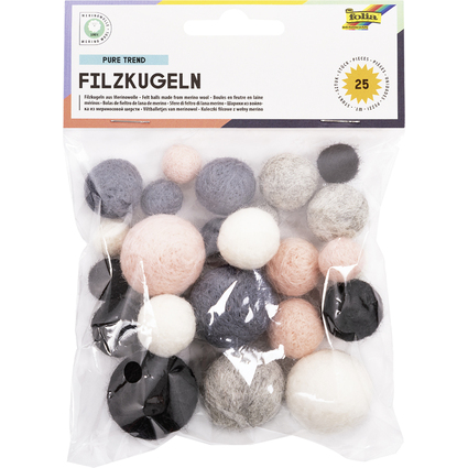 folia Filzkugeln PURE TREND, Merinowolle