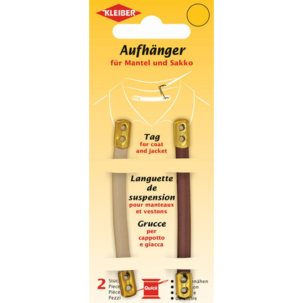 KLEIBER Mantel-Aufhnger, Kunstleder, braun / beige