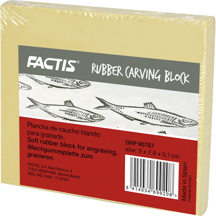 Marabu Softdruckplatte "Factis Rubber Carving Block" 90 mm