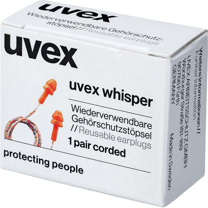 uvex Mehrweg-Gehrschutzstpsel whisper mit Kordel