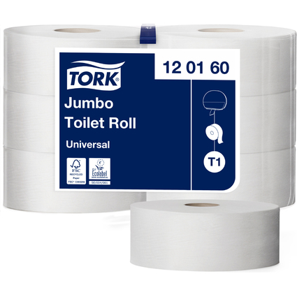 TORK Grorollen-Toilettenpapier Jumbo, 1-lagig, natur, 480 m