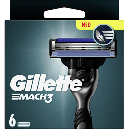 Gillette Ersatzklingen Mach3 Systemklingen, 6er Pack