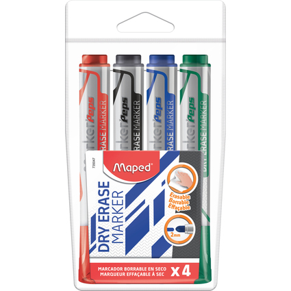 Maped Whiteboard-Marker Marker'Peps Jumbo, 4er Etui