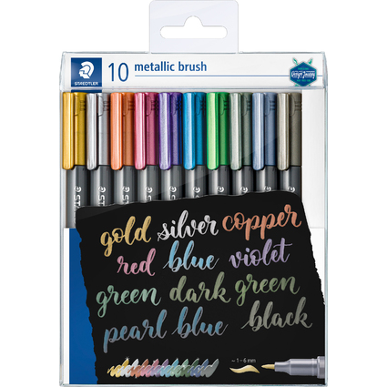 STAEDTLER Pinselstift metallic brush, 10er Etui