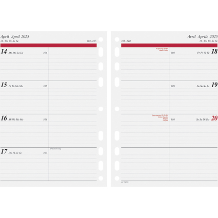 rido id Kalender-Einlage "Wochenkalendarium" 2025