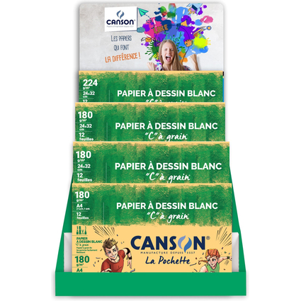 CANSON Zeichenpapier "DESSIN", 40er Display