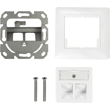 LogiLink Unterputzdose fr Keystone-Module, 2-fach, reinwei