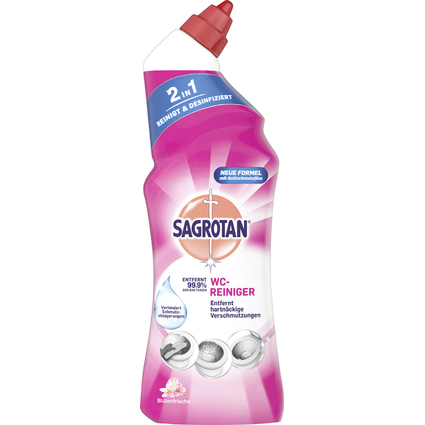 SAGROTAN 2-in-1 WC-Reiniger "Bltenfrische", 750 ml Flasche