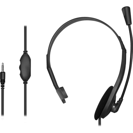 LogiLink Mono Headset, mit Mikrofon, 3,5 mm Klinkenstecker