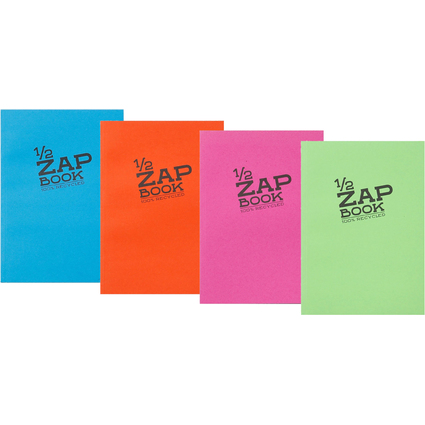 Clairefontaine Skizzenblock 1/2 ZAP BOOK, DIN A6, 80 g/qm