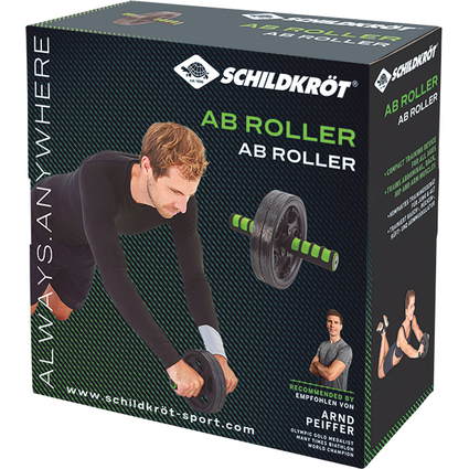 SCHILDKRT AB Roller / Bauchtrainer, schwarz/grn