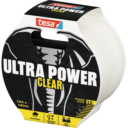 tesa Reparaturband ULTRA POWER CLEAR, 48 mm x 10,0 m