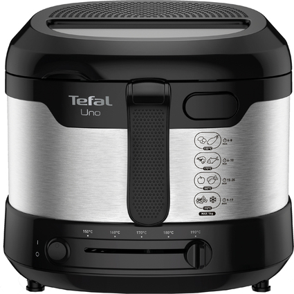 Tefal Fritteuse UNO M Edelstahl FF215D, schwarz/Edelstahl