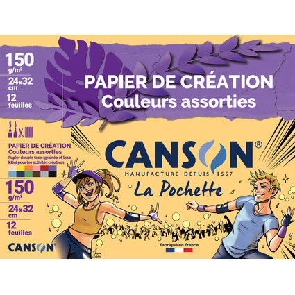 CANSON Tonpapier in Sammelmappe, 240 x 320 mm, 150 g/qm