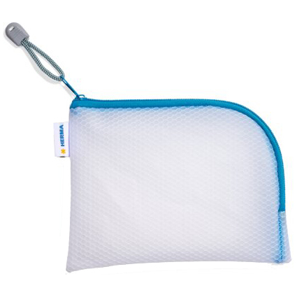 HERMA Reiverschlusstasche "Mesh Bags", DIN A6, blau