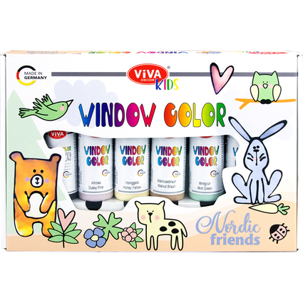 ViVA DECOR Viva KIDS Window Color Set "Nordic Friends"