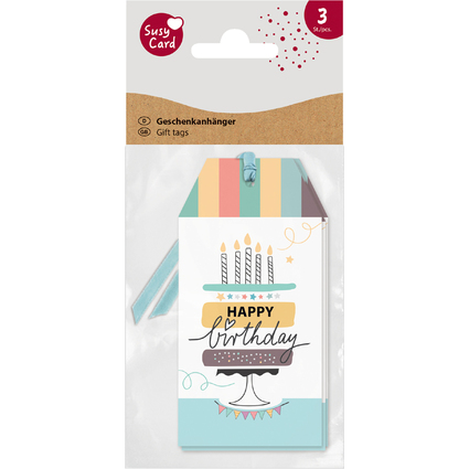 SUSY CARD Anhngerkarte "Happy Eco B-day Cake"