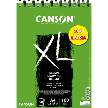 CANSON Skizzen- und Studienblock XL Zeichnen Aktion, DIN A4
