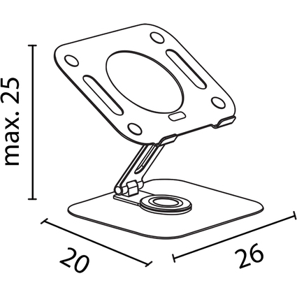 UNiLUX ergonomischer Notebookstnder ERGO TOP, silber