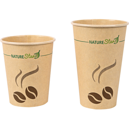 NATURE Star Papier-Kaffeebecher "Mocca", 0,2 l, braun