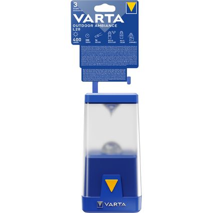 VARTA Campingleuchte "Outdoor Ambiance Lantern L20", blau