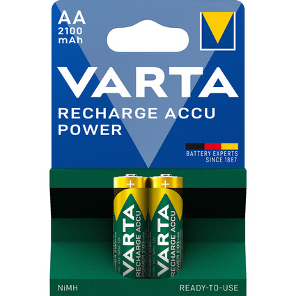 VARTA NiMH Akku "RECHARGE ACCU Power", Mignon (AA), 2100 mAh