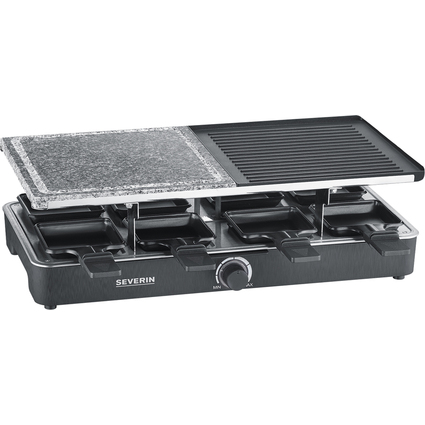 SEVERIN Raclette-Grill RG 2376, Naturgrillstein/Grillplatte