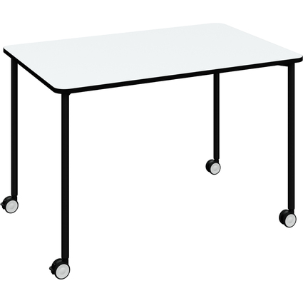 PAPERFLOW Mobiler Tisch FLEX OFFICE, rechteckig, wei
