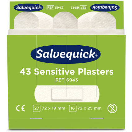 CEDERROTH Salvequick Pflaster-Nachfllpackung, sensitiv