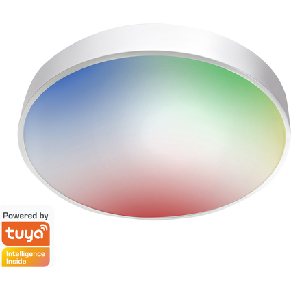 LogiLink Wi-Fi Smart LED-Deckenleuchte, Tuya kompatibel,wei