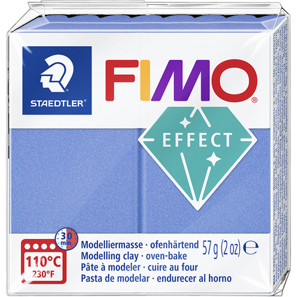 FIMO EFFECT Modelliermasse, blau-metallic, 57 g