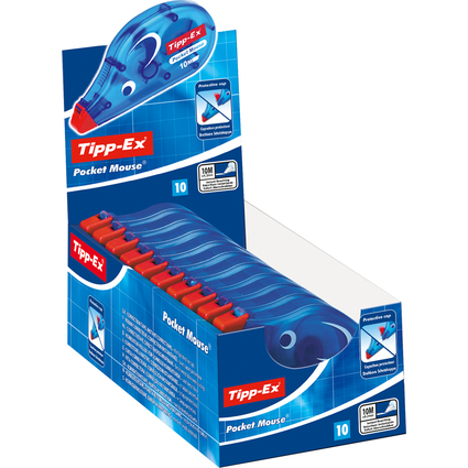 Tipp-Ex Korrekturroller Pocket Mouse, 4,2 mm x 10 m, Display