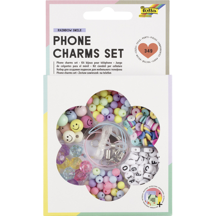 folia Perlen-Set Phone Charms RAINBOW SMILE, 349 Teile