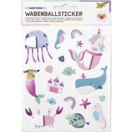 folia Wabenball-Sticker SWEET OCEAN