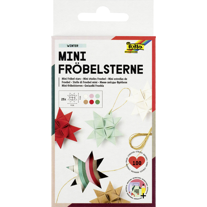 folia Faltpapierstreifen WINTER fr Mini Frbelsterne